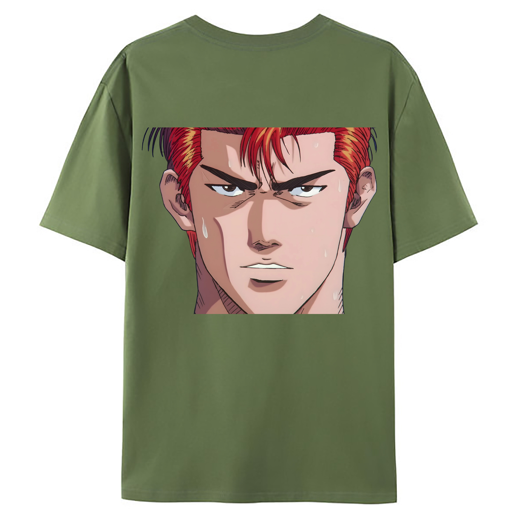 （画像用） SLAM DUNK／スラムダンク 綿100％ メンズ半袖Tシャツ（バックプリント） 通気性